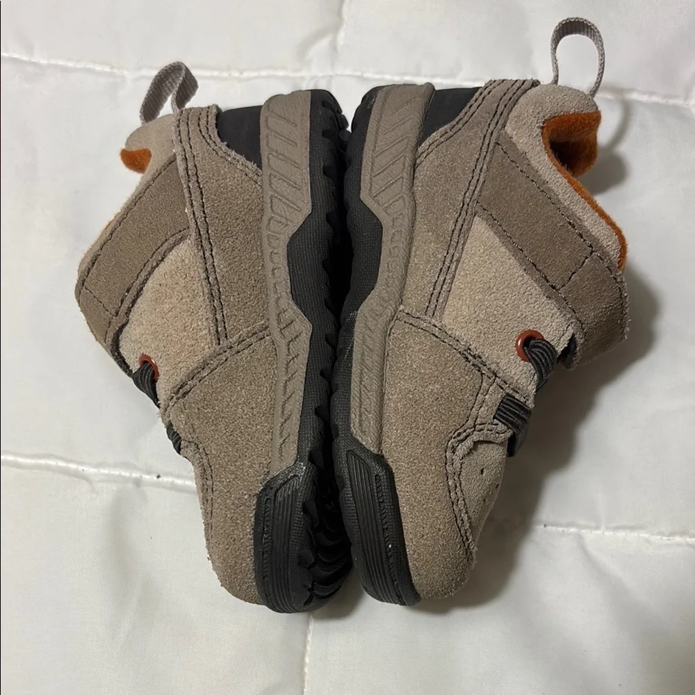 Teva Tan and Orange Baby Walker Sneakers with Velcro Strap